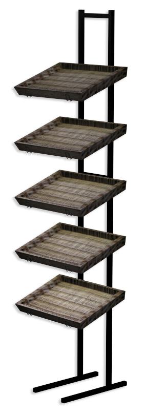 Floorstand with Wicker Baskets